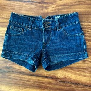 Mossimo Supply Co. Dark Blue Denim Low-Rise Shorts